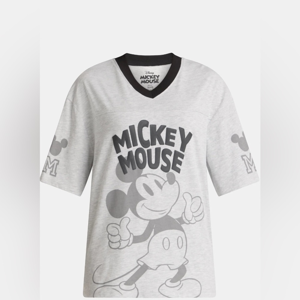 Mickey Mouse Women's Football Tee with Short Sleeves, Size Medium 8/10 NWT